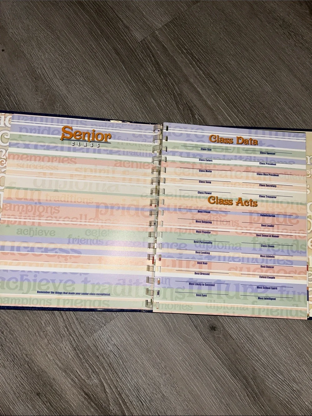 NEW- Senior Year Memory Book